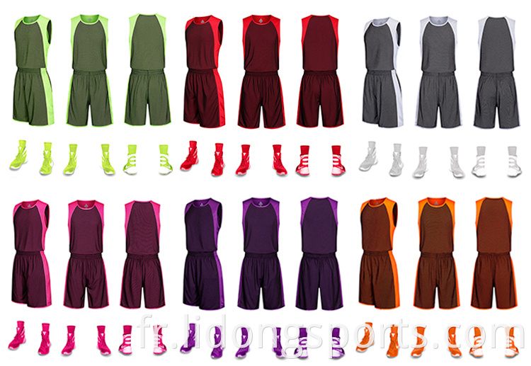 Conception de Jersey de basket-ball international uniforme Uniforme de basket-ball personnalisé Dernier maillot de basket-ball pour l'équipe